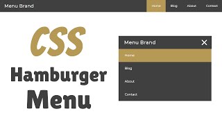 CSS Hamburger Menu design | NO JAVASCRIPT