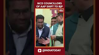 AAP's MCD Councillors Join BJP After Delhi Assembly Elections 2025 | #shorts #aap #bjp #mcd