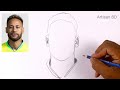 How To Draw Neymar Jr  Easy Pencil Sketch #neymar