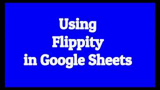 Flippity Tutorial for Google Sheets