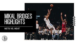 Mikal Bridges Highlights | Brooklyn Nets vs. Miami Heat | 2.15.23