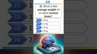 Average weight of an adult Human Brain? #biology #commongk #generalknowledge