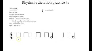 How to do rhythmic dictation