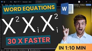 🔥Equation Shortcut: Subscript & Superscript in 30x Faster in Ms Word Equation !