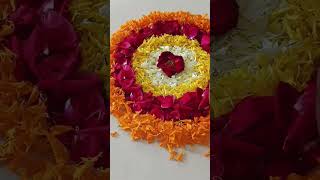 Diwali flowers rangoli design #shorts #diwalirangoli