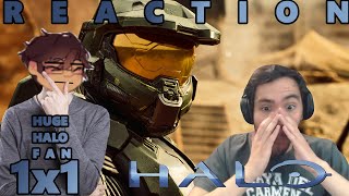 Giant HALO Fan Watches the 1st episode of: HALO 1x1 REACTION!! "Contact"