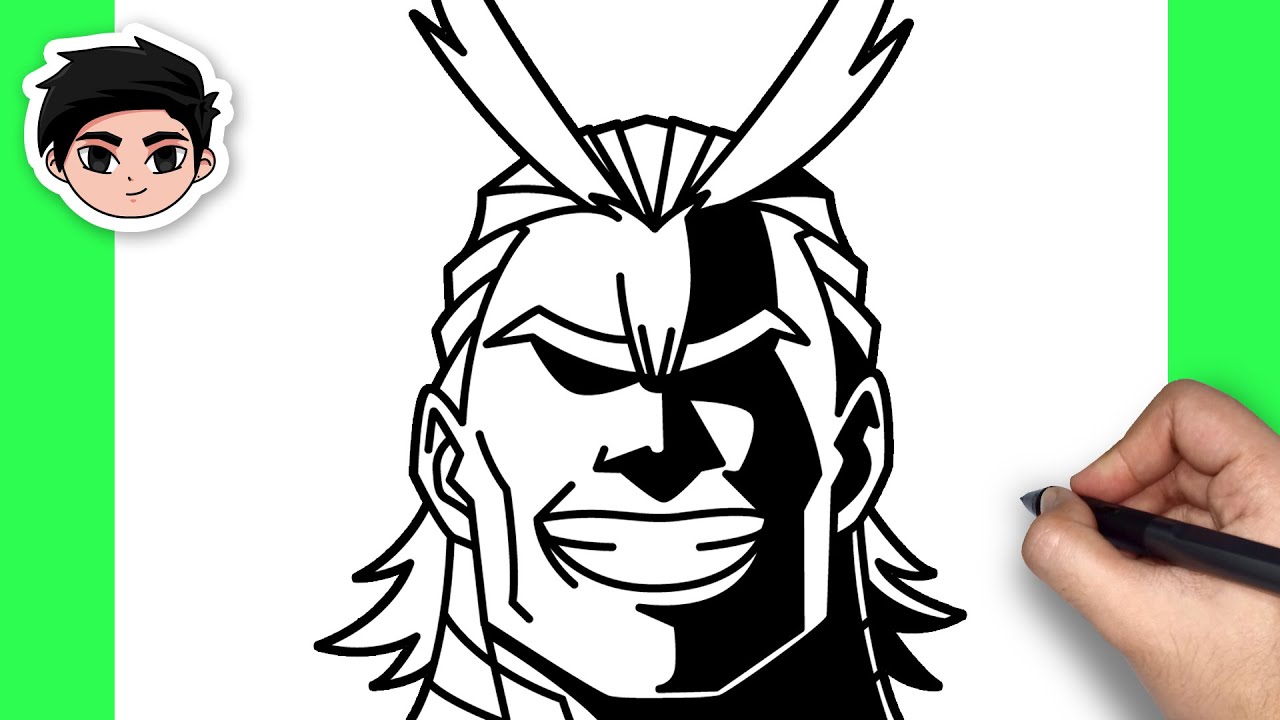 How To Draw All Might | My Hero Academia - Easy Step By Step - YouTube