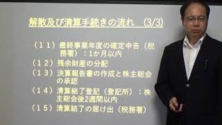 会社の解散・清算手続きの流れ、清算人の仕事、税務の取り扱い