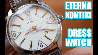 Eterna Kontiki 42mm Leather Strap