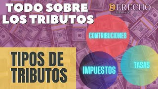 TIPOS DE TRIBUTO/ Todo sobre los tributos Clase 5 /  Impuestos, tasas, contribuciones.