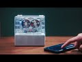 Transparent cassette player combo can also serve as Bluetooth speaker