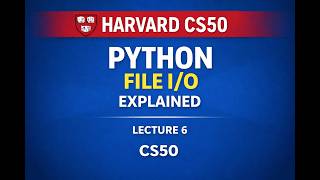 Python File I/O Explained | CS50 Lecture 6 File I/O