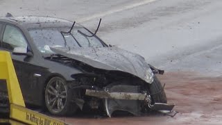 PKW gegen Lärmschutzwand - 3 Verletzte auf A3 Höhe Königswinter am 27.03.16