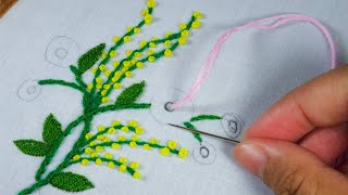 latest fancy hand embroidery design, rambler rose stitch embroidery tutorial_12