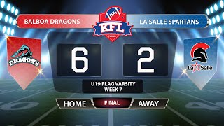 KFL U19 Varsity - Balboa Dragons vs La Salle Spartans