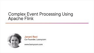 Apache Skills: Complex Event Processing Using Apache Flink Course Preview