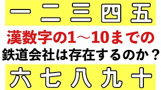 数字のついた鉄道会社あるなしクイズ