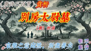 【古詩詞鑒賞】《唐詩三百首》| 杜甫  | 《別房太尉墓》 | 五言律詩 | 悼亡詩 |  Appreciation and Analysis of Chinese Poetry