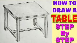 #Table_drawing #how_to_draw a table step by step #मेज_का_चित्र बनाने का आसान तरीका #art