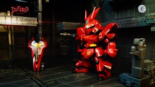 SD Gundam EX-Standard (SDEX) Sazabi Customize Weathering | Izutaro