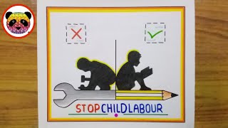 World Day Against Child Labour Drawing / Stop Child Labour Poster Drawing / Child Labour Drawing