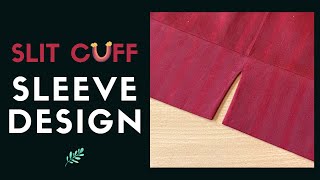 Slit cuff sleeve design. स्लिट कफ स्लीव डिज़ाइन ऐसे बनायें | Formal sleeve design