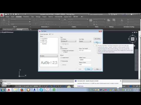 AutoCAD Demo - Setting up text styles AutoCAD Demo - Setting up text styles