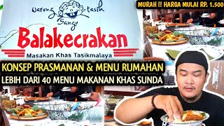 MURAH !! HARGA MULAI RP. 1.500 | KONSEP PRASMANAN DAN MENU RUMAHAN | WARUNG SANGU TASIK BALAKECRAKAN