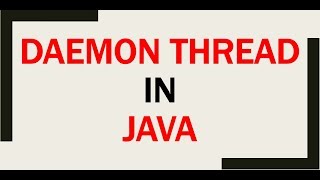 Daemon Thread In Java