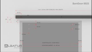 BarnDoor 8925 - Glass Sliding Door System With Soft Closing Special Version Installation / 119-8925