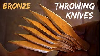 Making Bronze Throwing Knives - Sand Casting