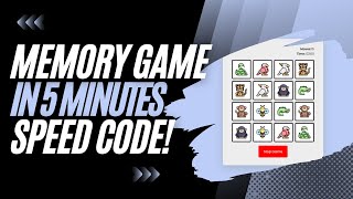 Speed Code a MEMORY GAME | In 5 minutes!