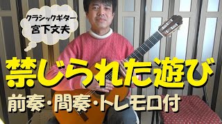 禁じられた遊び【前奏・間奏・トレモロ付き】クラシックギター演奏：宮下文夫