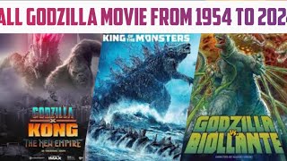 all godzilla movies from 1954 to 2024 in order.