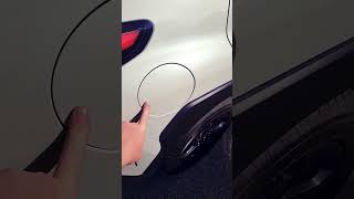 How to open a new Subarus fuel door.