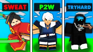 The Different Types Of Bedwars Players! (Roblox)