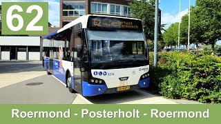 Arriva lijn 62: Roermond - Herkenbosch - Posterholt - Roermond | Arriva Limburg | Arriva 9014 | 2024