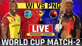 Live T20 World Cup 2024 Westindies Vs Papua New Guinea Match-2 | Today Live Cricket Match #t20wc