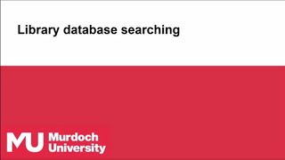 Strategic Literature Searching - Part 2 (Databases)