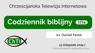 Codziennik biblijny, Słowo na dzień 23 listopada 2024 r.