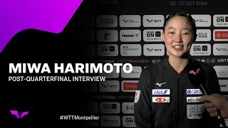 Miwa Harimoto Post-Quarterfinal Interview | #WTTMontpellier 2024