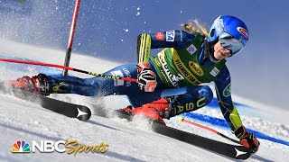 Emotional Mikaela Shiffrin back in winner's circle for first time since January | NBC Sports
