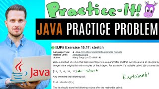 Java Practice It | Exercise 15.17: stretch | ArrayList, #implementing instance methods
