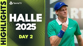 Sinner Returns To Grass; Rublev & Fonseca Also In Action | Halle 2025 Day 2 Highlights