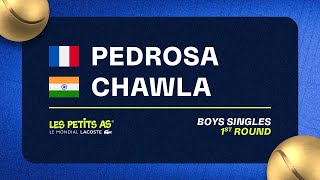 Les Petits As 2023 | Boys Singles 1R | Luca Pedrosa vs Aarav Chawla