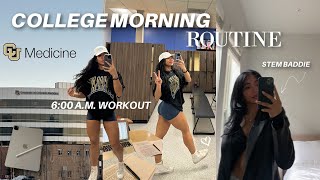 *productive* college morning routine: 6 AM workout, exams, & classes