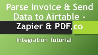 Parse Invoice and Send Data to Airtable with PDF.co using Zapier