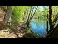 walking by the slunjčica river in may magical nature in 4k gopro