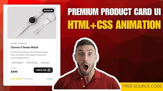 Luxury Product Card UI Design with 3D Hover Effect | HTML & CSS Tutorial