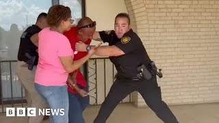 Texas parents storm school over shooting fears after Uvalde - BBC News